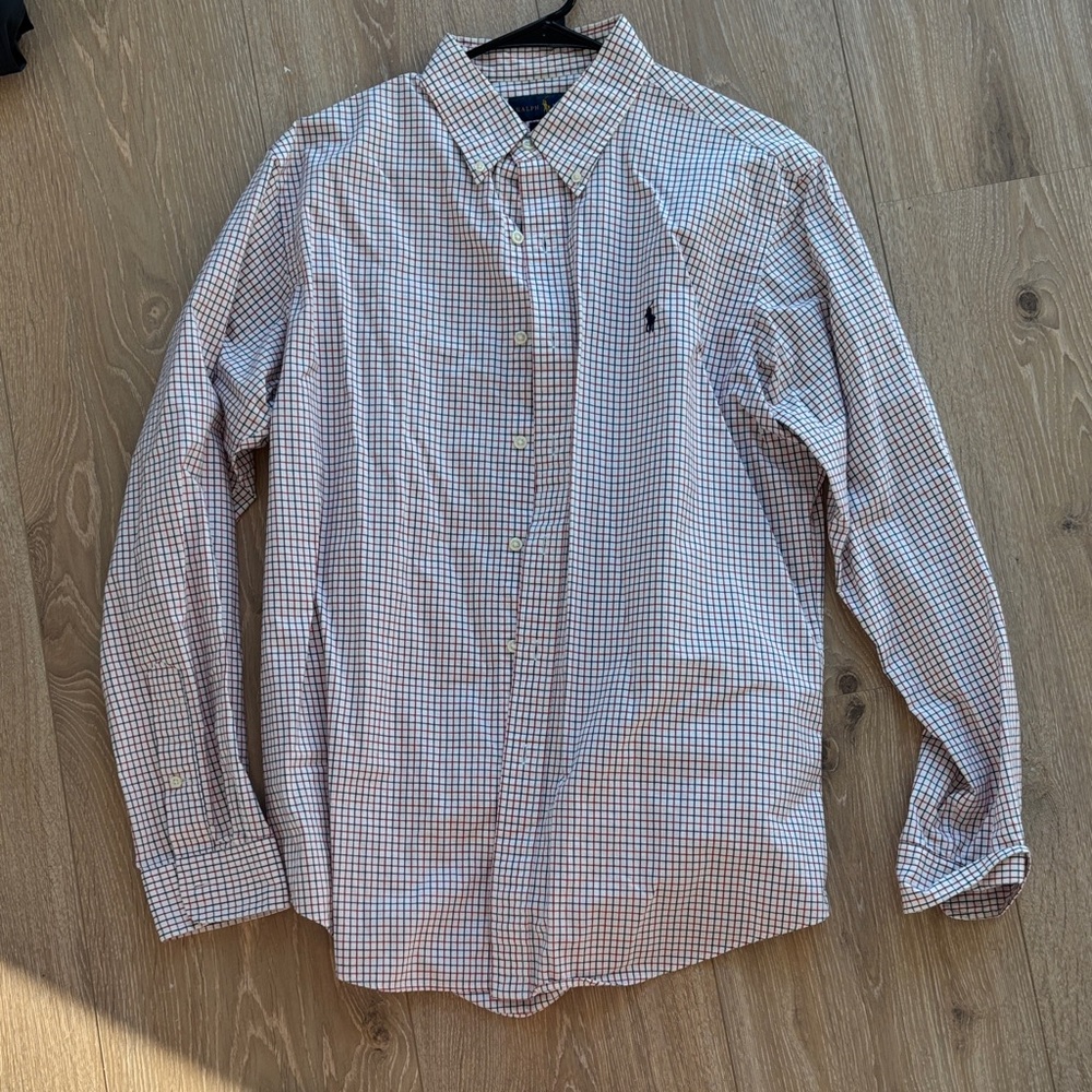 Polo by Ralph Lauren Blue and White Oxford Casual Shirt